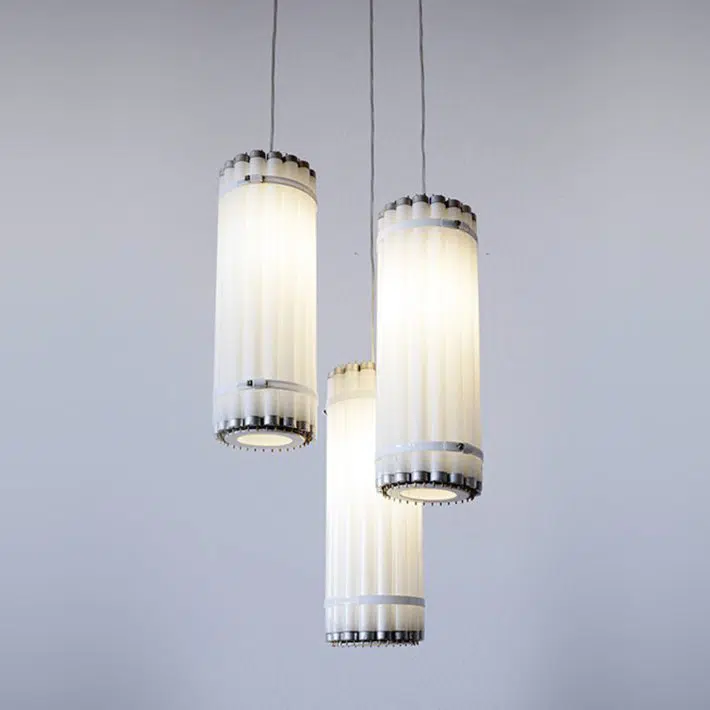 Reuse old tube lights as a cool industrial chandelier