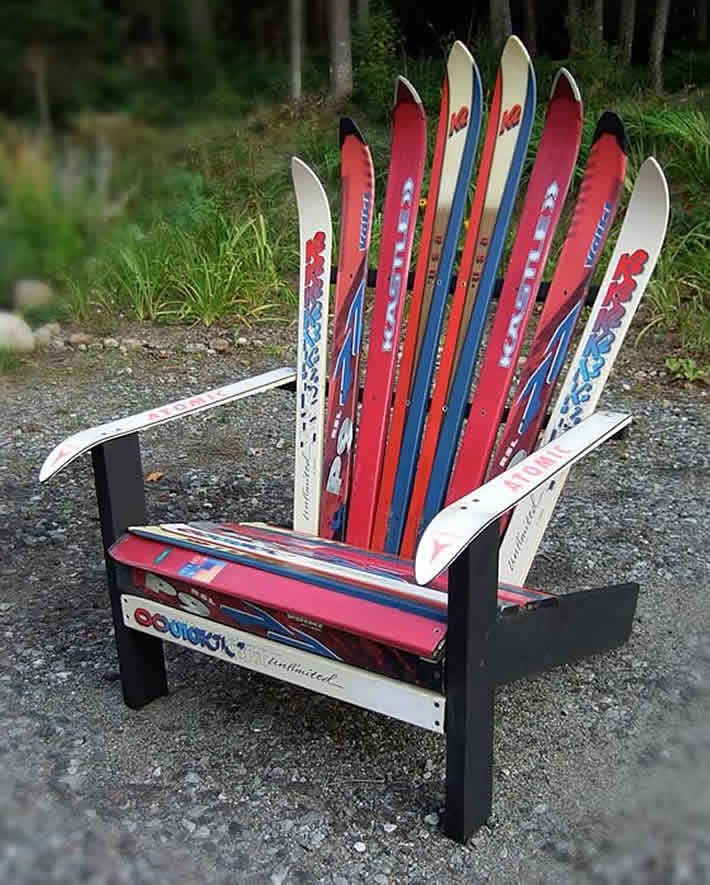 Adirondack Chairs Made From Skis Off 73, Adirondack Ski Chair Kit