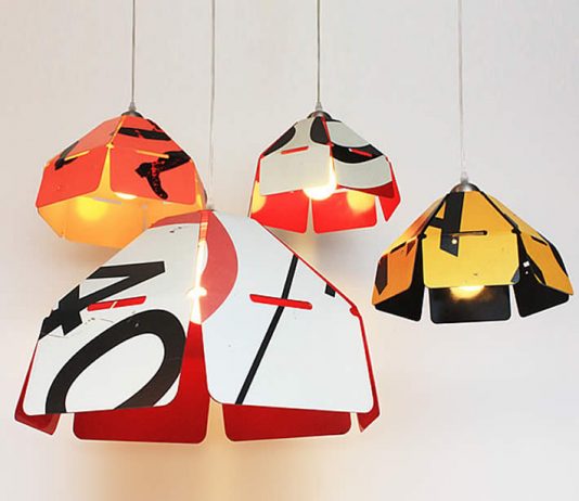 Recycled Street Sign Pendant Lights by Brett Coelho Speed Lights by Brett Coelho – upcycleDZINE