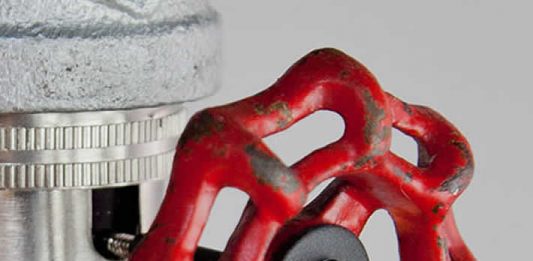 Red Engine Valve Pendant Light: Industrial Upcycled Design Red Engine Valve Pendant by Hammers & Heels – upcycleDZINE