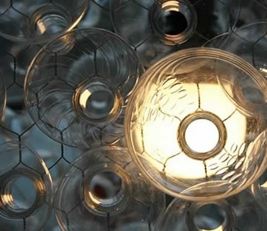 DIY Plastic Bottle Chandelier: 150 Litre Light Project 150 Litre Chandelier by Organelle Design – upcycleDZINE