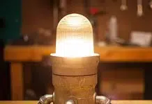 Steampunk Table Lamp: Upcycled Industrial Design Steampunk Table Lamp by Reviver Labs – upcycleDZINE