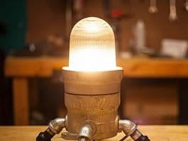 Steampunk Table Lamp: Upcycled Industrial Design Steampunk Table Lamp by Reviver Labs – upcycleDZINE