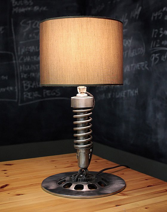 Motorcycle Floor Lamp By Classified Moto, Motorcycle Table Lamps