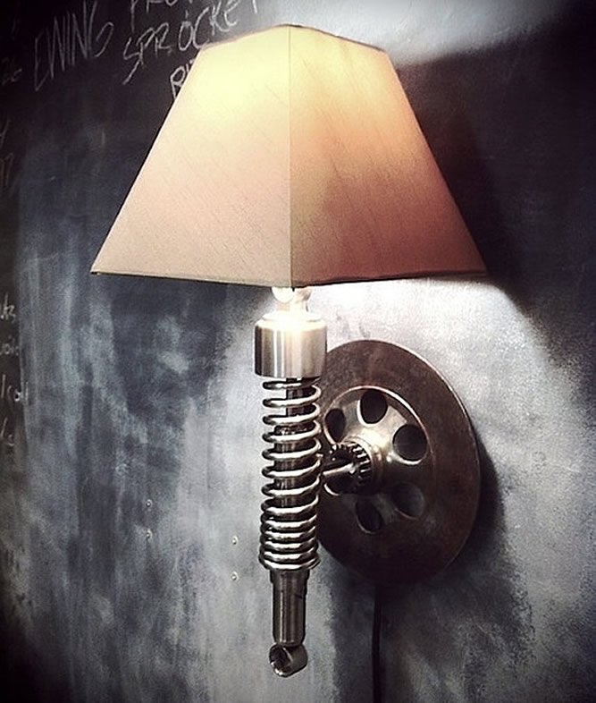 Motorcycle Floor Lamp by Classified Moto – upcycleDZINE