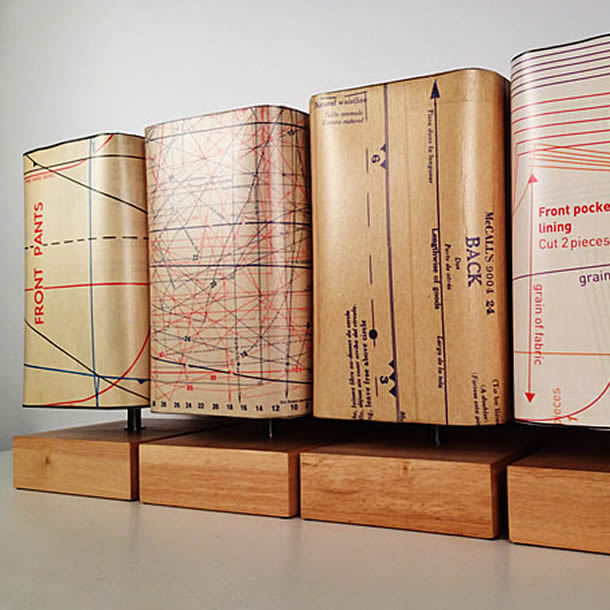 Vintage Sewing Pattern lamp by pattern – upcycleDZINE