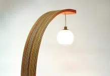SKATELAMP: upcycled strips of maple veneer by Sykes & MapleXO Skatelamp by Sykes & MapleXO – upcycleDZINE