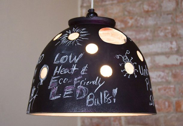 Chalkboard LED lampshade by Wes bennett – upcycleDZINE