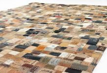 Hunter Leather Rug by Trash Garden