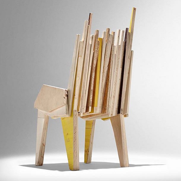 PETROGLYPH: reclaimed plywood boards furniture by Nucleo – upcycleDZINE