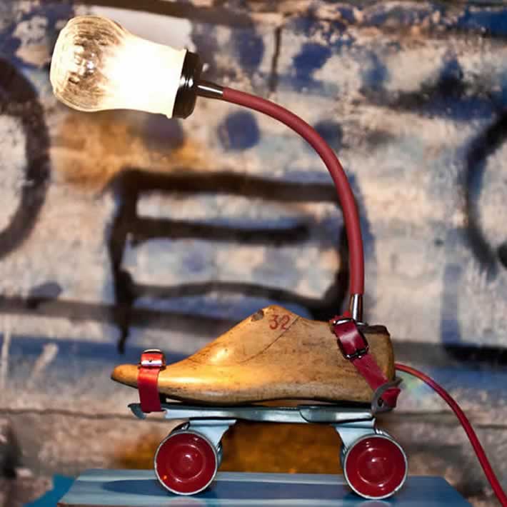 Vintage Roller Skates lamp by Studio ORYX – upcycleDZINE