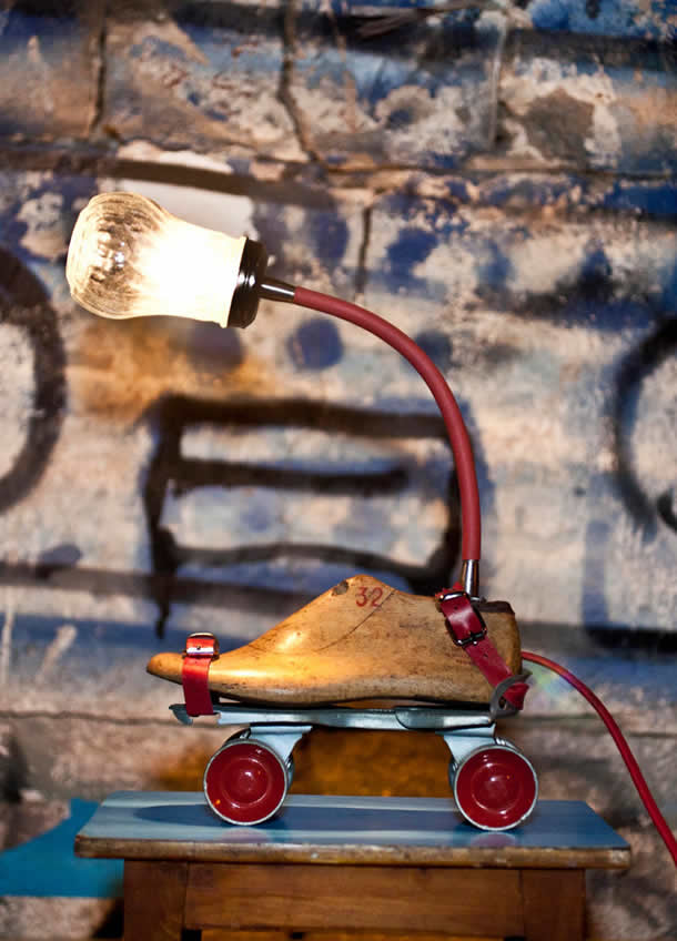 Vintage Roller Skates lamp by Studio ORYX – upcycleDZINE