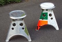 Aviation Stool: aircraft turns into design stool by AERO-1946 Aviation Stool: aircraft turns into design stool by AERO-1946 – upcycleDZINE