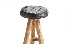 STOOLS: recycled bike inner tube and tyre by Marron Rouge –upcycleDZINE