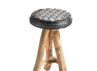STOOLS: recycled bike inner tube and tyre by Marron Rouge –upcycleDZINE