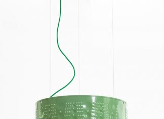Upcycled washing drum lamp with a clean conscious by Willem Heeffer