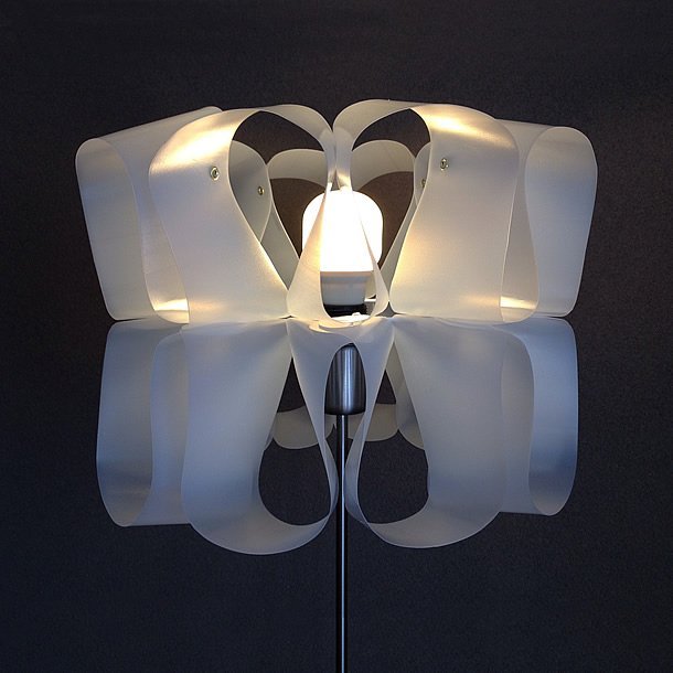 DIY: Upcycle milk container into MILKWAVES lampshade by Gilbert de Rooij