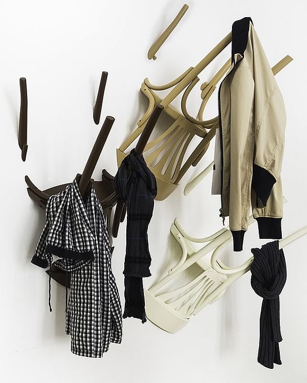 WAIRS: clothes hanger out of old chairs by Nikos Tsoumanis – upcycleDZINE