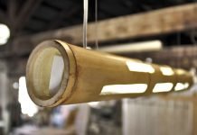 Bamboo Light: a bamboo cane ceiling lamp by Transfodesign