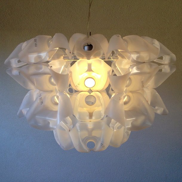 MilkFlower: plastic milk cartons lampshade by Gilbert de Rooij – upcycleDZINE