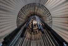 Bicycle chain chandeliers by Lolo Palazzo