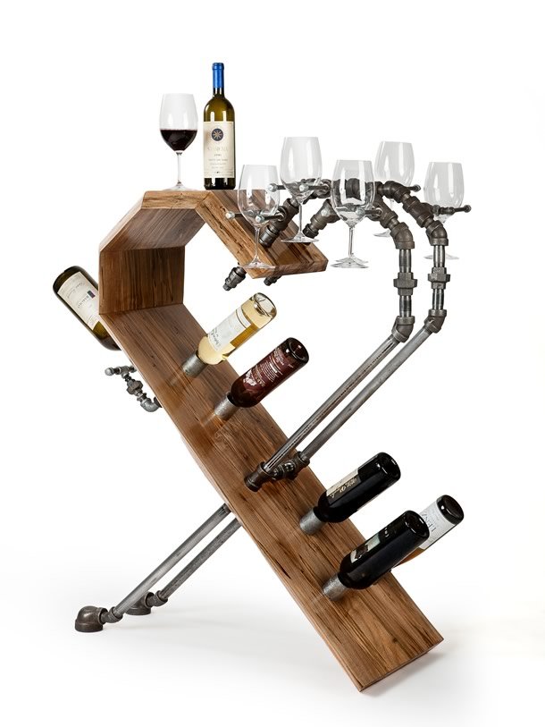 In Vino Vitae: Wine rack with a message by Akke Functional Art – upcycleDZINE