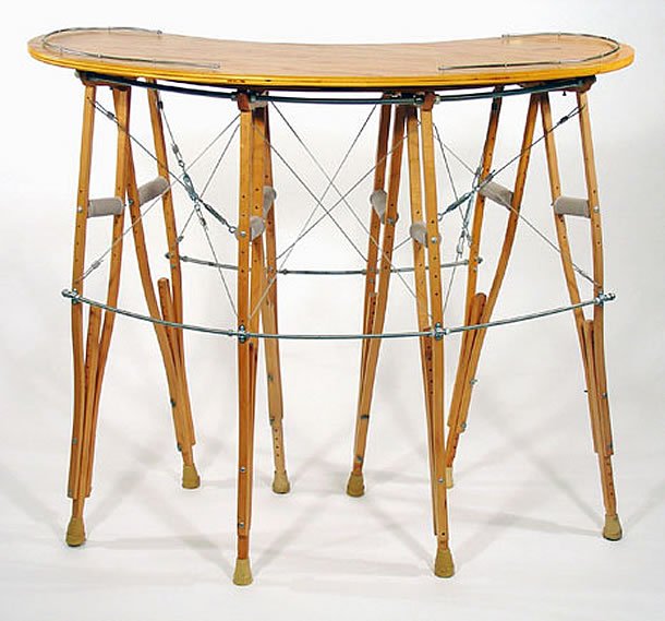 Furniture made out of Crutches by T.O.M.T. _ upcycleDZINE