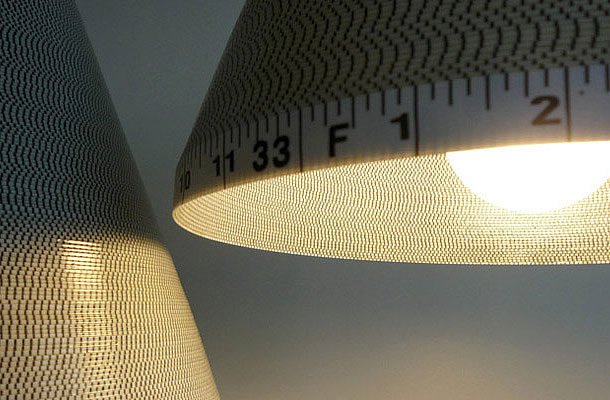 Measuring Light: Pendant from Measuring Tape by design since – upcycleDZINE