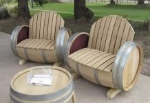 Wine Barrel Furniture by Balk en Plank on upcycleDZINE