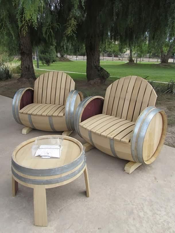 Wine Barrel Furniture by Balk en Plank – upcycleDZINE