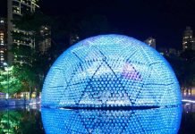 Rising Moon: dome out of plastic bottles by Daydreamers Design
