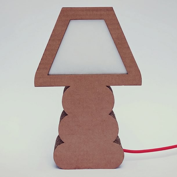 DORA: upcycled cardboard table lamp by Green Spirit Creations – upcycleDZINE