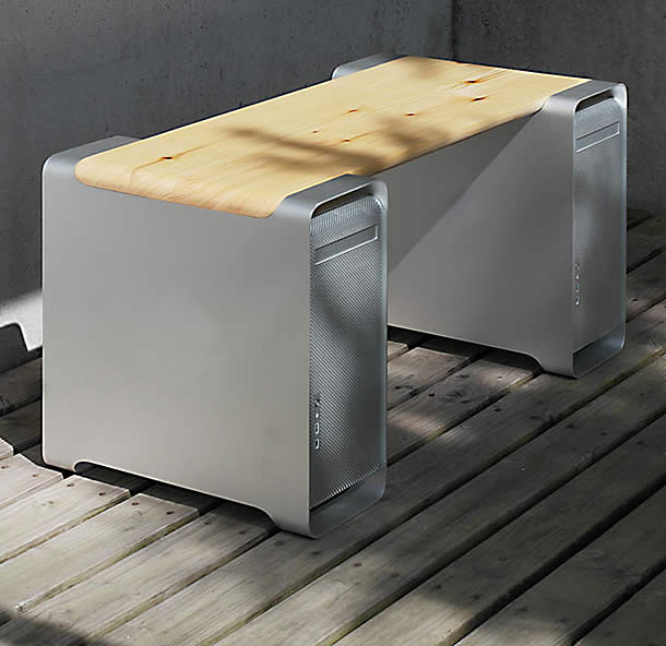 BenchMarc: furniture out of Power Mac G5 by Klaus Geiger – upcycleDZINE