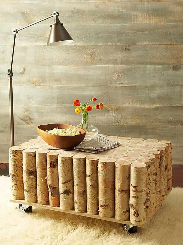DIY: Birch-Log Coffee Table by BHG – upcycleDZINE