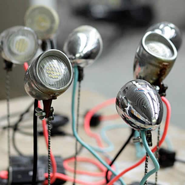 LIGHT UP: bicycle parts desk lamp by The Upcycle – upcycleDZINE