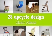 28 upcycle design chair ideas composed by upcycleDZINE. All the designs are made of discarded or vintage materials or objects.