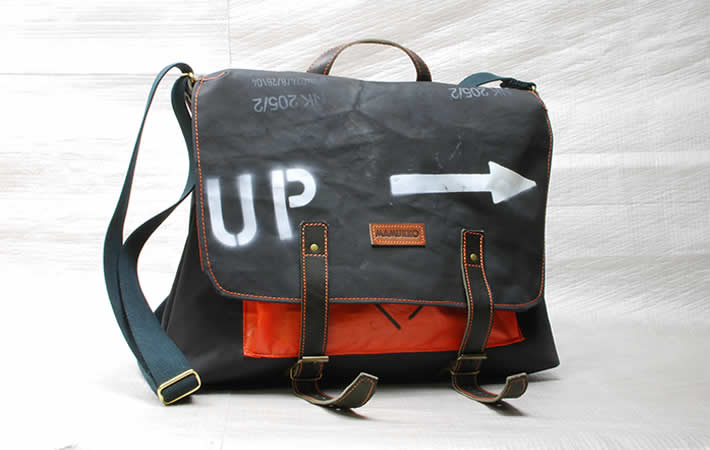 Mamukko designs and creates bags made out of reclaimed materials like sails and leather – upcycleDZINE