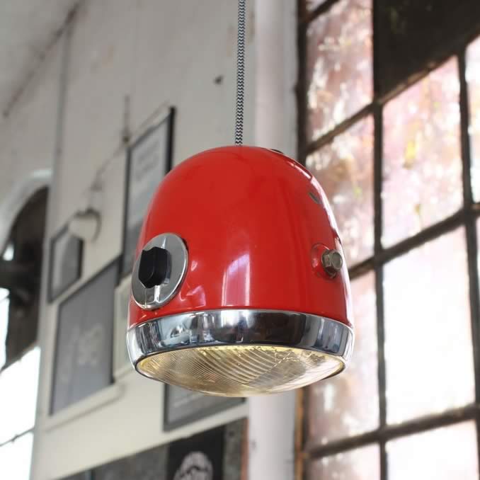 Urban Light Factory, based in Berlin | Germany, creates unique lighting created out of vintage headlights from motorcycles and autombiles – upcycleDZINE