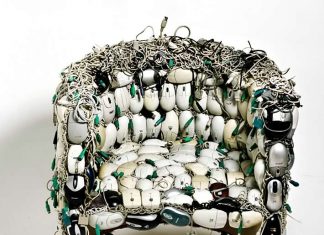 Electronic waste: chair made out of mice by Ana Carolina Lima Santos | upcycleDZINE