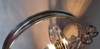 Bicycle parts table lamp collection by Velolumiere – upcycleDZINE