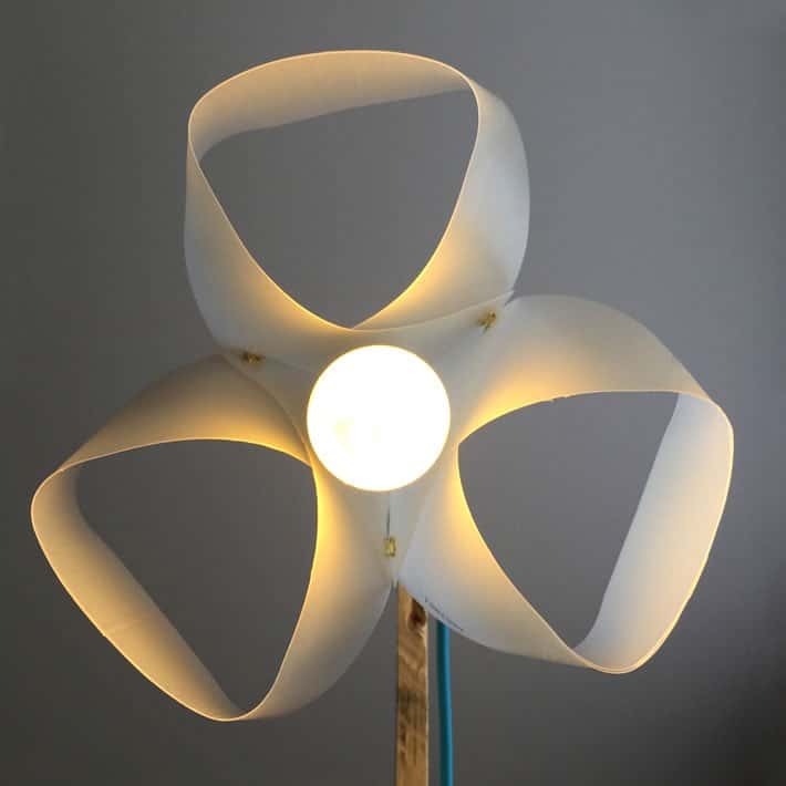 MilkClover1: upcycled milk containers lamp by Gilbert de Rooij – upcycleDZINE