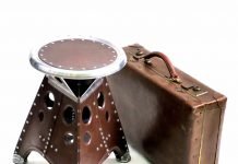 Stool made out of a vintage suitcase by AERO-1946 Stool made out of a vintage suitcase by AERO-1946 – upcycleDZINE