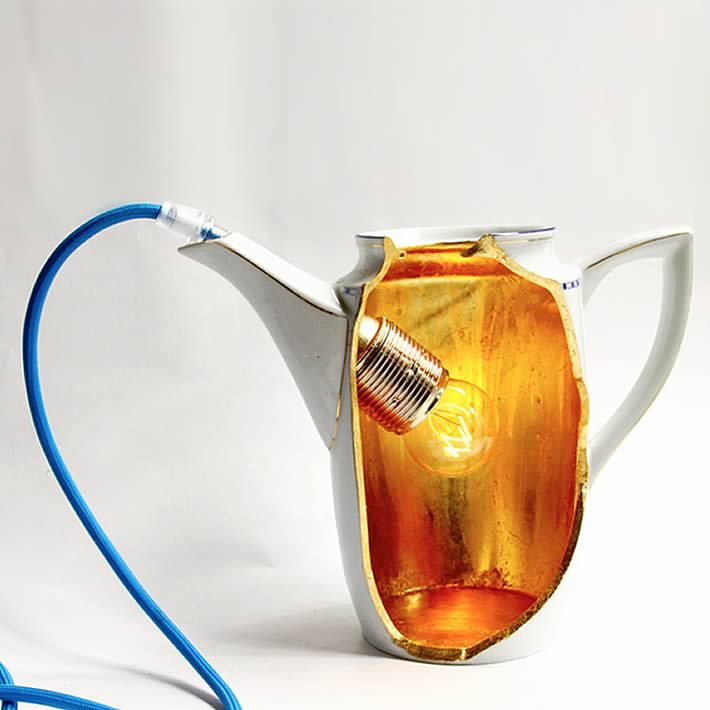 Gold ‘n Broll: Porcelain lighting by Gosuin and Zuber – upcycleDZINE