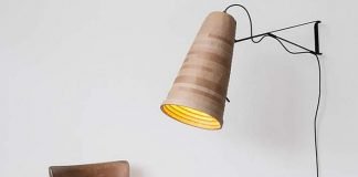 Telebeute: cardboard wall lamp by herrwolke – upcycleDZINE