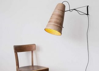 Telebeute: cardboard wall lamp by herrwolke – upcycleDZINE