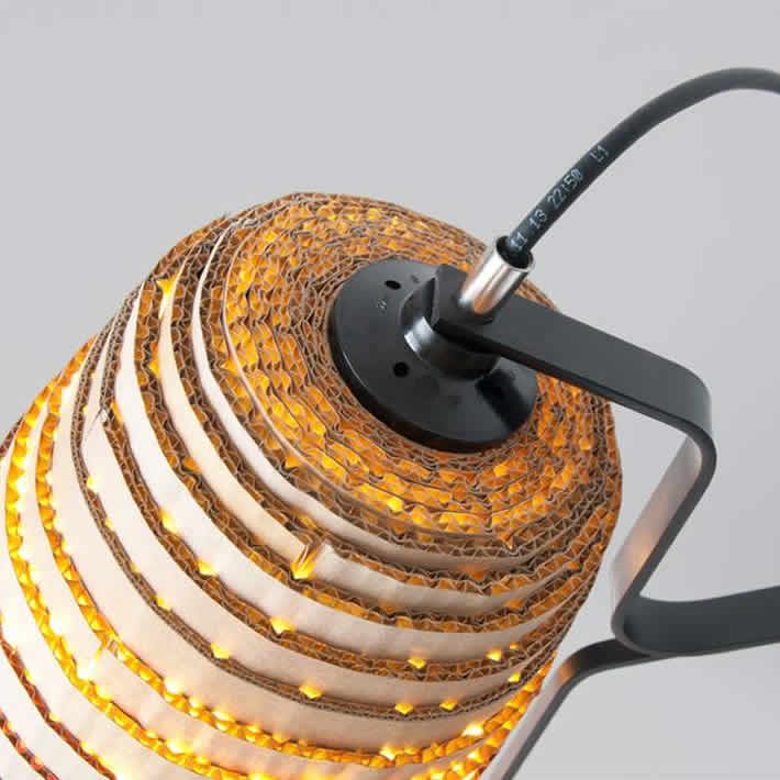 Telebeute: cardboard wall lamp by herrwolke – upcycleDZINE