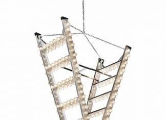 Downstairs: ladder chandelier by Studio Bertjan Pot – upcycleDZINE