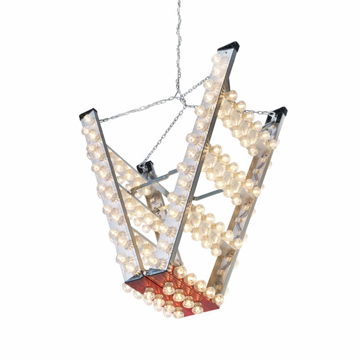 Downstairs: ladder chandelier by Studio Bertjan Pot – upcycleDZINE