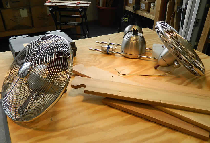 Dual Fan Lamps: double ceiling fan upcycled by T.O.M.T.™ – upcycleDZINE