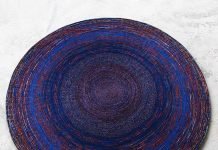 Vlisco Recycled: fabric leftovers rug by Simone Post Vlisco Recycled: fabric leftovers interior pieces by Simone Post – upcycleDZINE